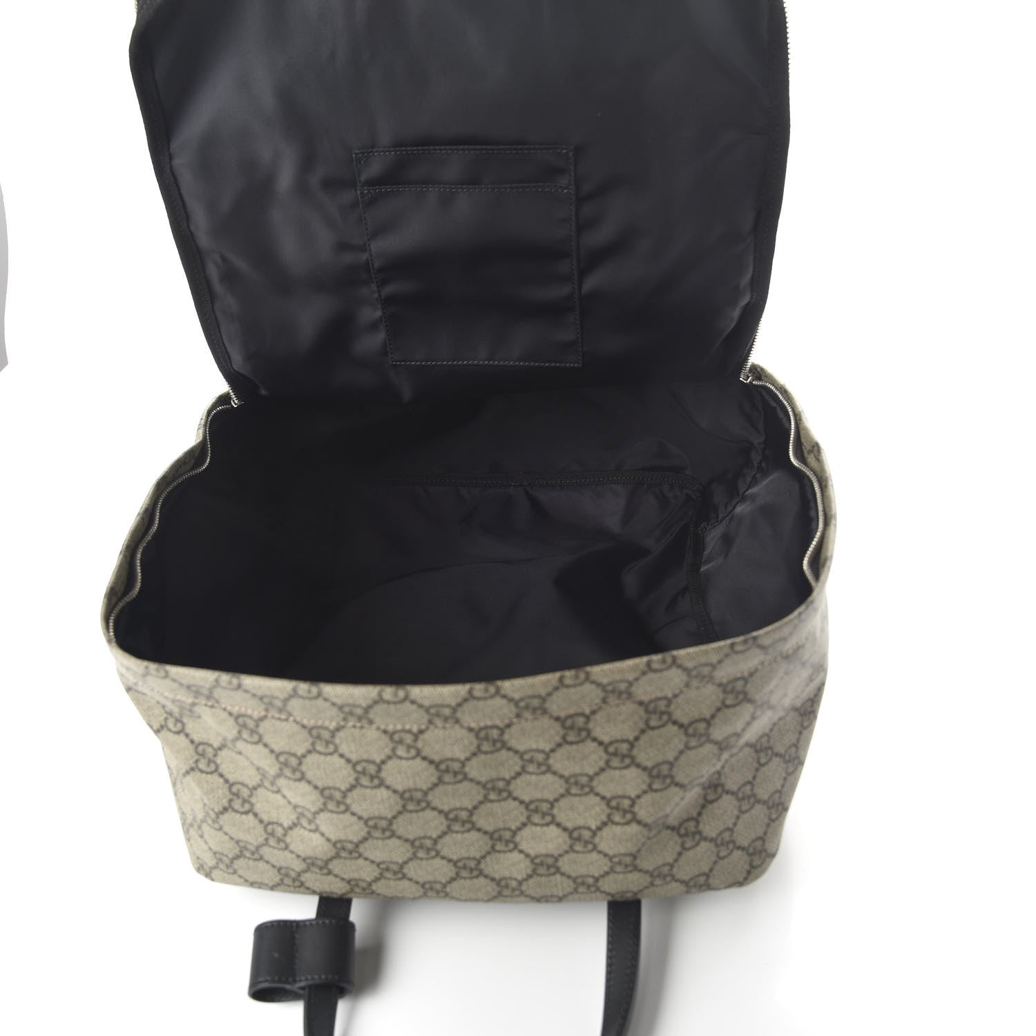 Gucci Soft GG Supreme Monogram Appia Calfskin Web Tote Backpack Beige Ebony Black 4 of 10