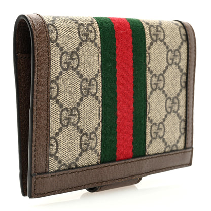 Gucci GG Supreme Monogram Web Ophidia Passport Case Beige New Acero 3 of 6