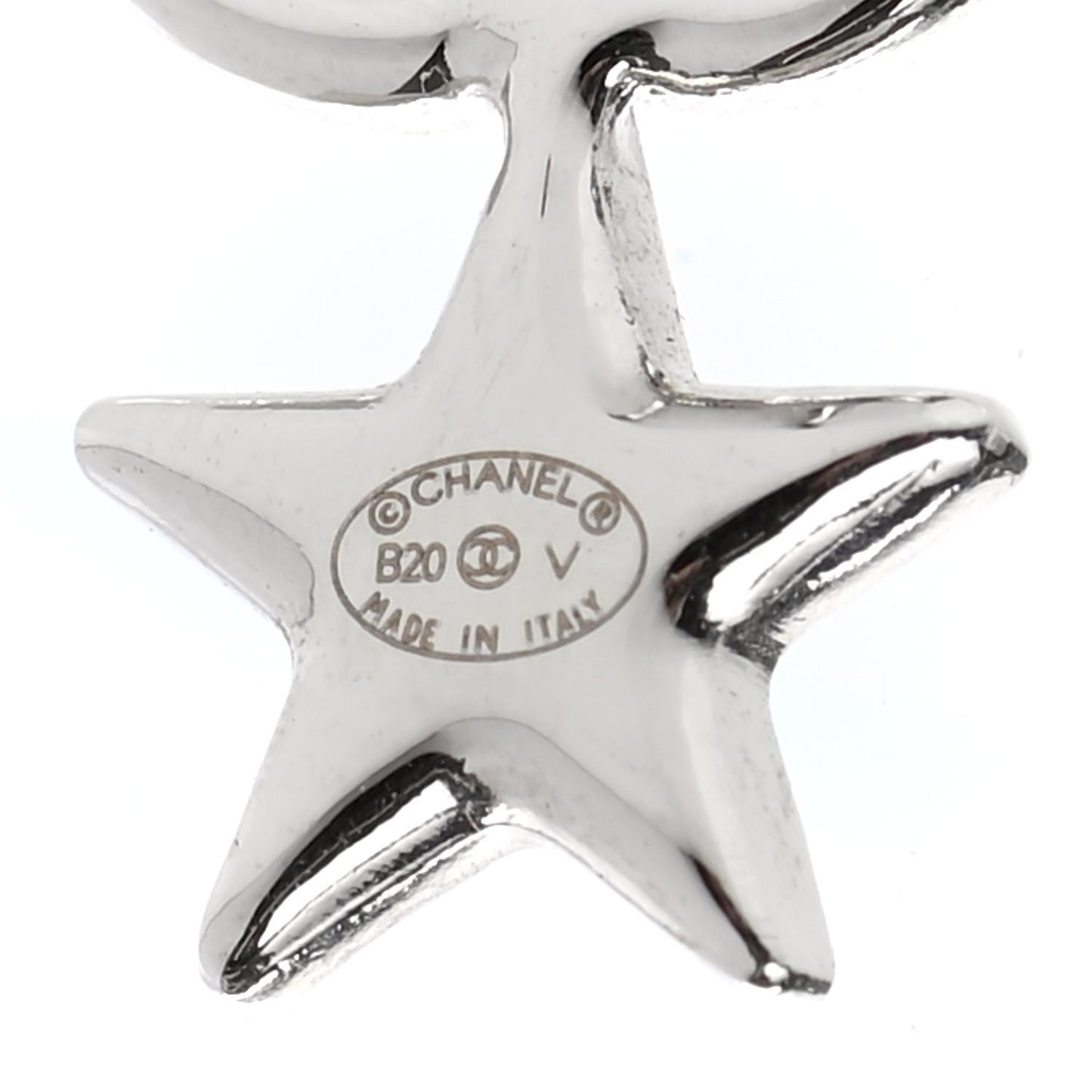 Crystal CC Starfall Drop Earrings Silver