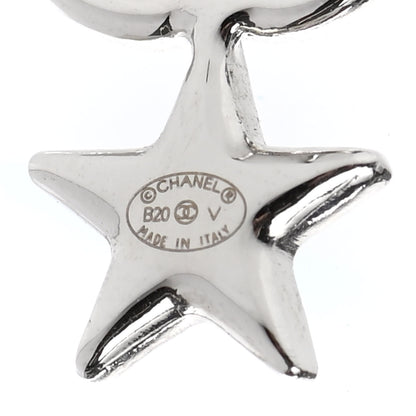 Chanel Crystal CC Starfall Drop Earrings Silver 4 of 4