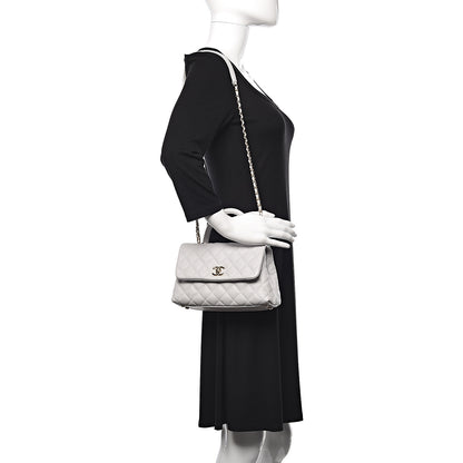 Chanel Caviar Quilted Mini Coco Handle Flap Light Grey 2 of 12