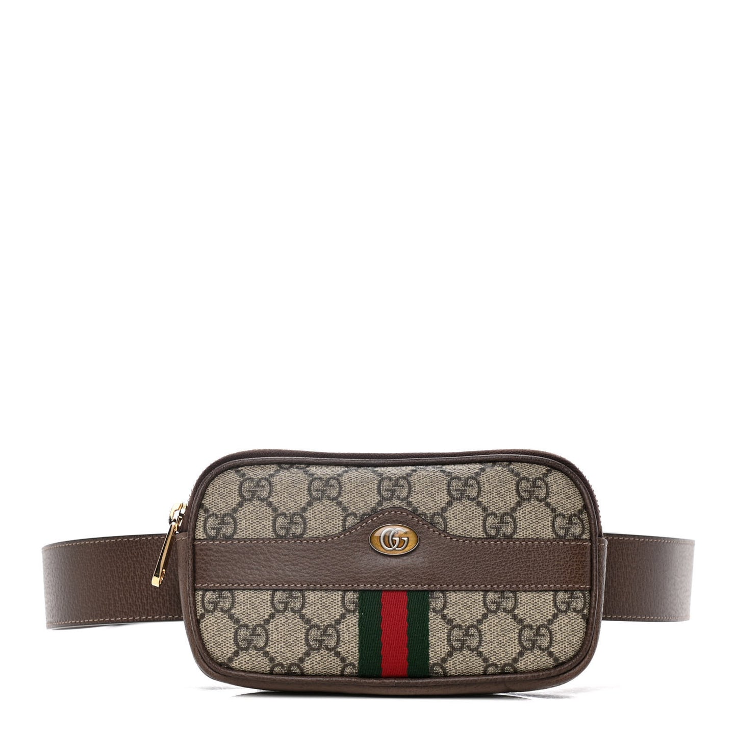 GG Supreme Monogram Web Ophidia Belted iPhone Case 95 38 Dark Brown