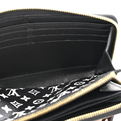 Louis Vuitton Monogram Giant Crafty Zippy Wallet Creme Rouge Black 5 of 11