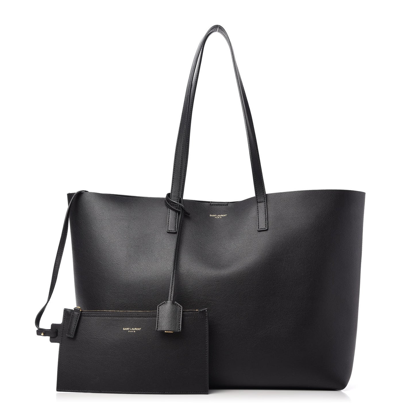Calfskin Large Shopping Tote Black