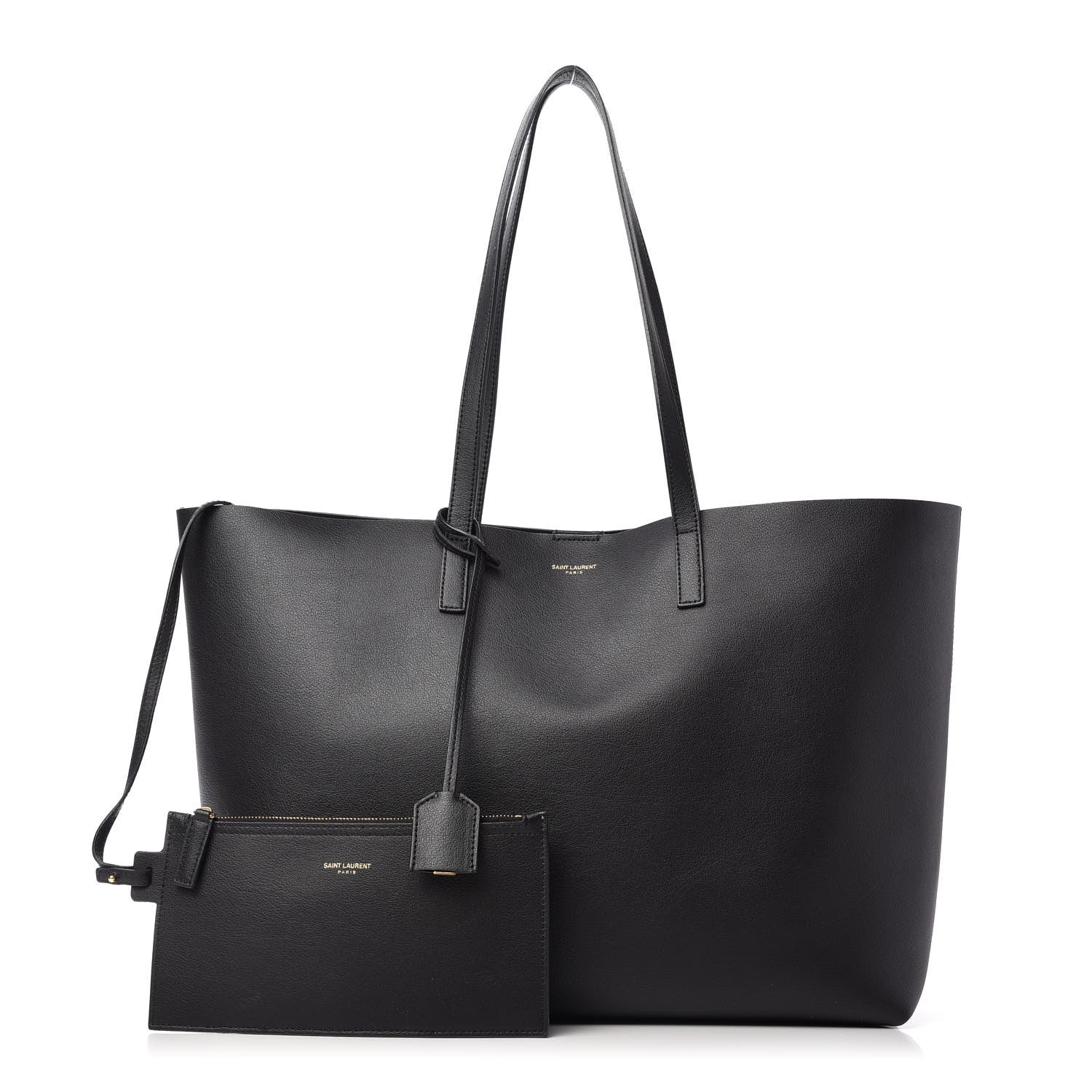 Saint Laurent Calfskin Large Shopping Tote Black 1 of 9