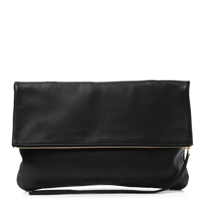 Celine Calfskin Folded Clutch Black Grass 1 of 14