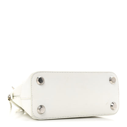 Balenciaga Grained Calfskin XXS Ville Top Handle Bag White Black 4 of 10