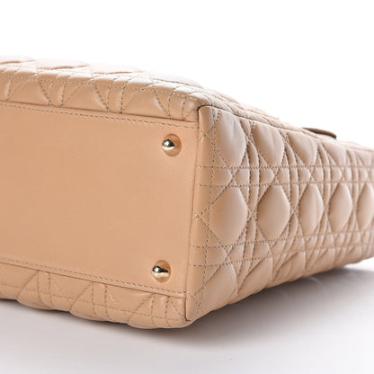Christian Dior Lambskin Cannage Large Lady Dior Beige 11 of 16