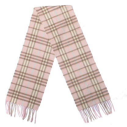 Burberry Cashmere Nova Check Scarf Pink 3 of 4