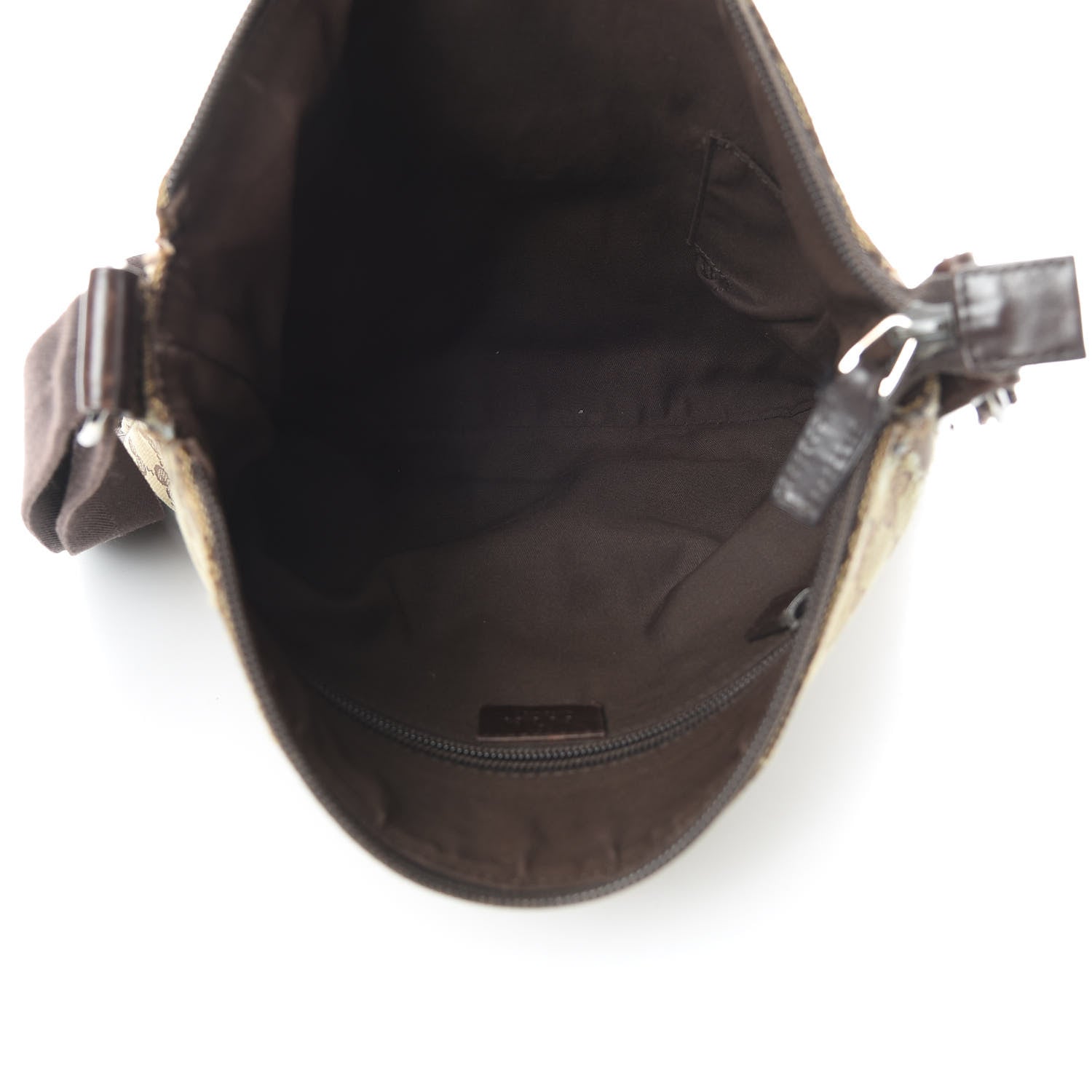 Gucci Monogram Calfskin Perforated Medium Flat Messenger Bag Dark Brown 5 of 18