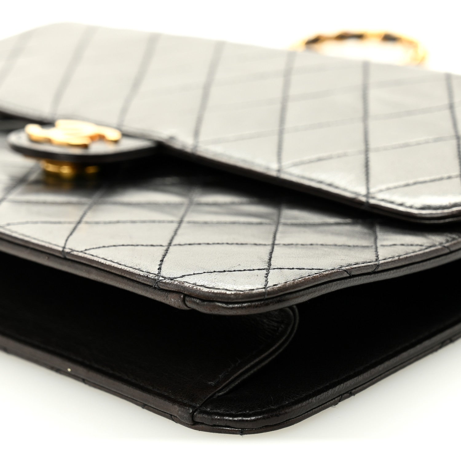 Chanel Lambskin Quilted Medium Single Flap Black 10 of 10