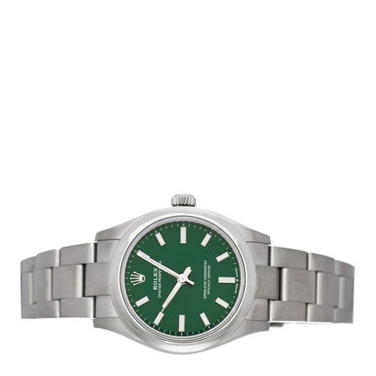 Rolex Stainless Steel 31mm Oyster Perpetual Watch Green 277200 2 of 5