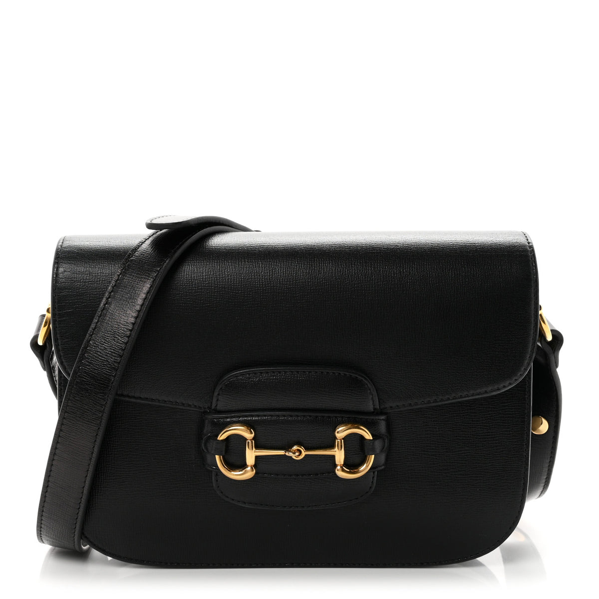 Azalea Calfskin Horsebit 1955 Shoulder Bag Black