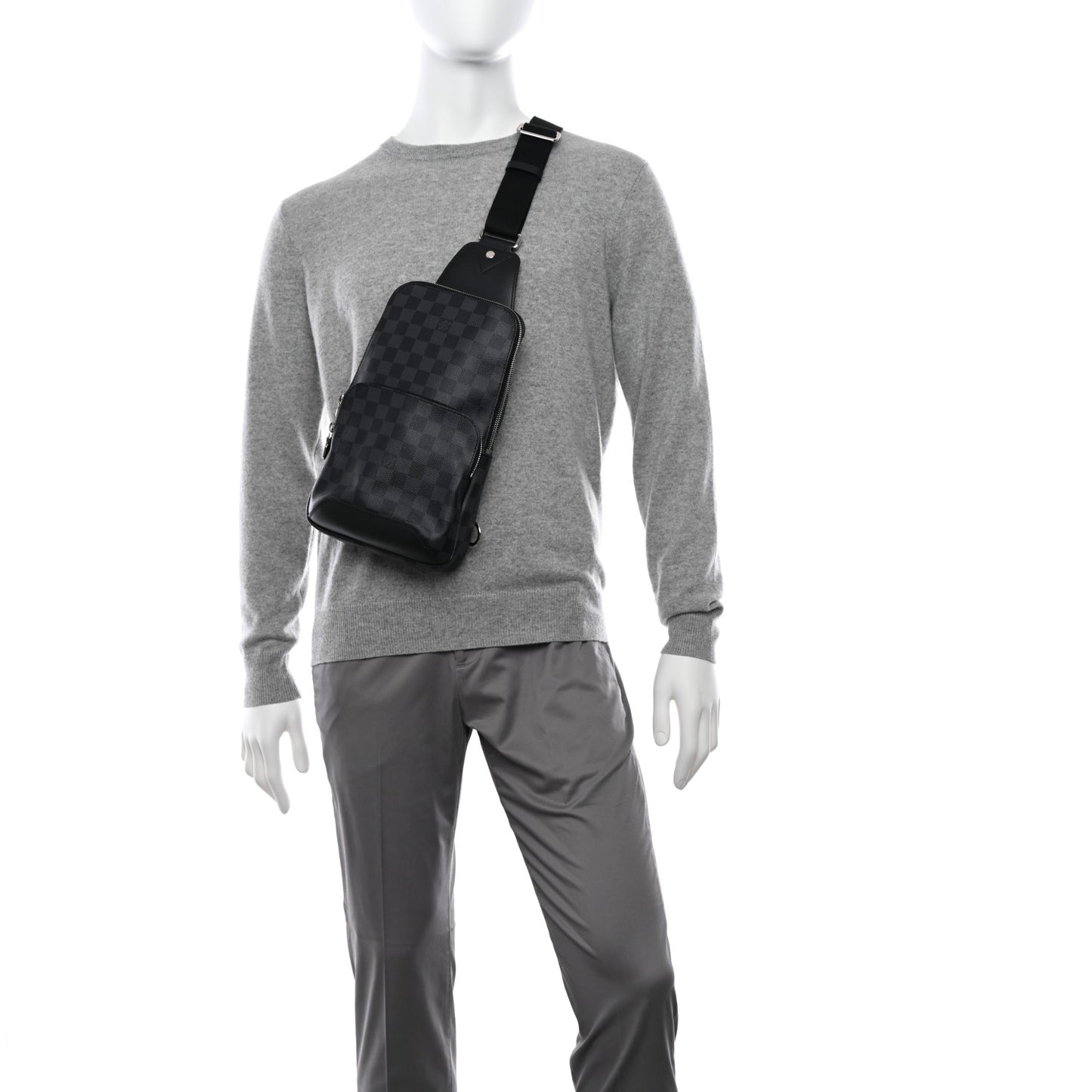 Damier Infini Avenue Sling Bag Onyx Silver