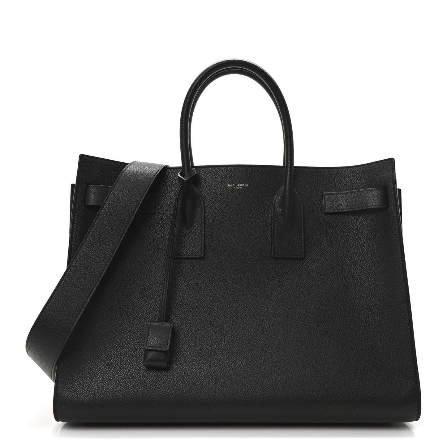 Grained Calfskin Large Sac De Jour Carryall Black