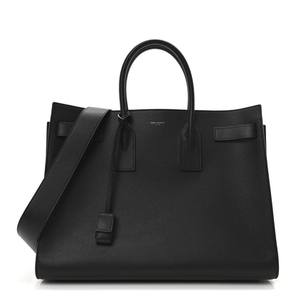 Saint Laurent Grained Calfskin Large Sac De Jour Carryall Black 1 of 19