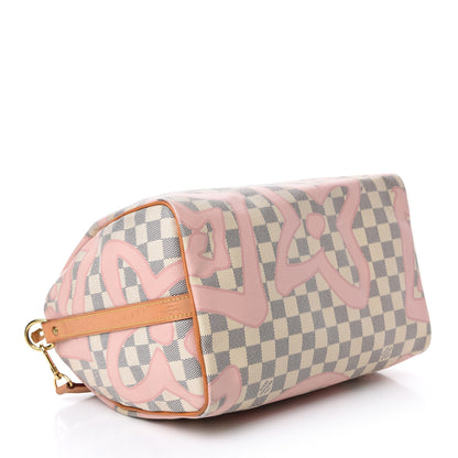 Louis Vuitton Damier Azur Tahitienne Speedy Bandouliere 30 Rose Ballerine 5 of 12