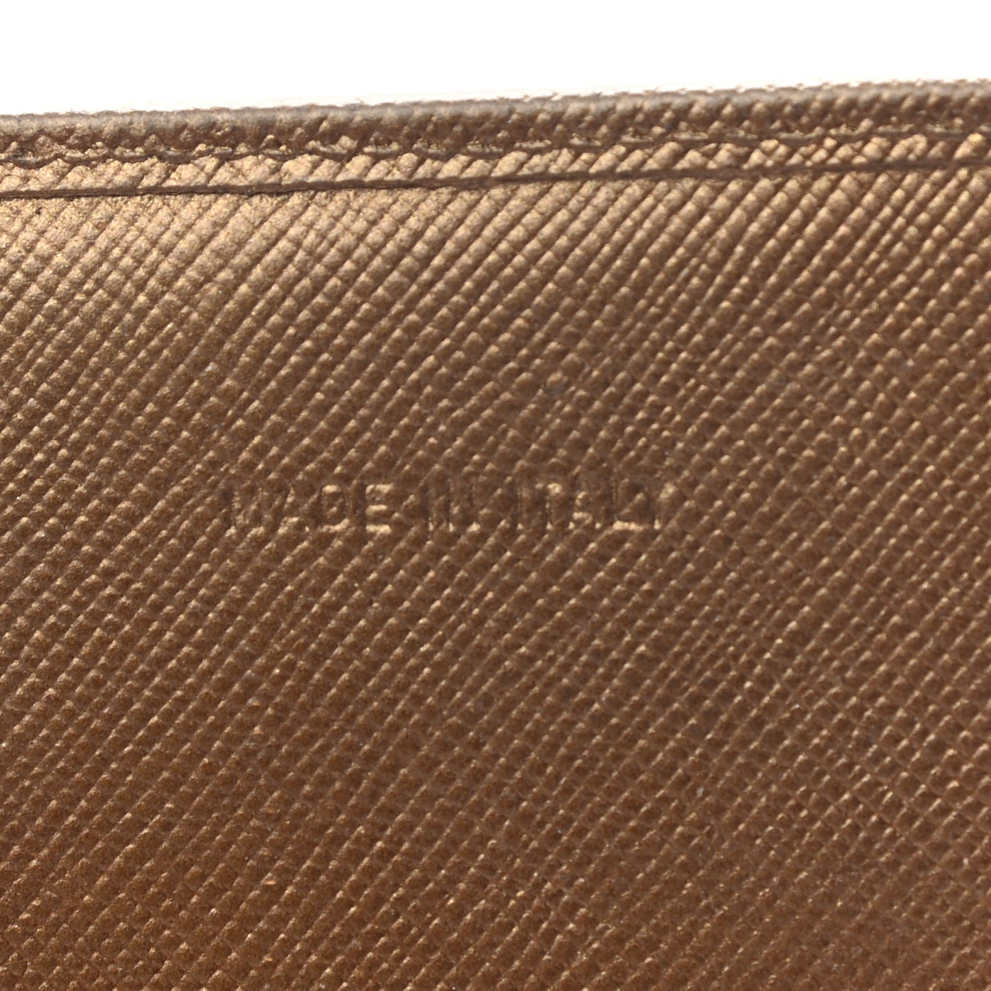 Metallic Saffiano Continental Flap Wallet Bronze