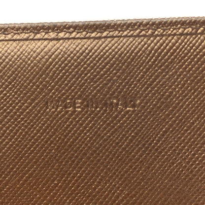 Prada Metallic Saffiano Continental Flap Wallet Bronze 7 of 15