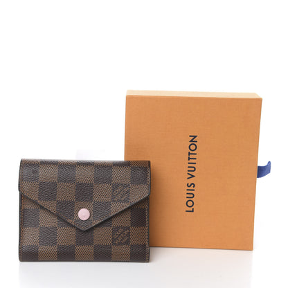 Louis Vuitton Damier Ebene Victorine Wallet Rose Ballerine 11 of 11