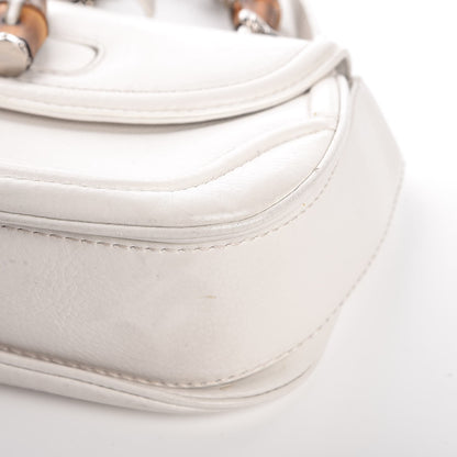 Gucci Calfskin Medium New Bamboo Top Handle Bag White 14 of 16
