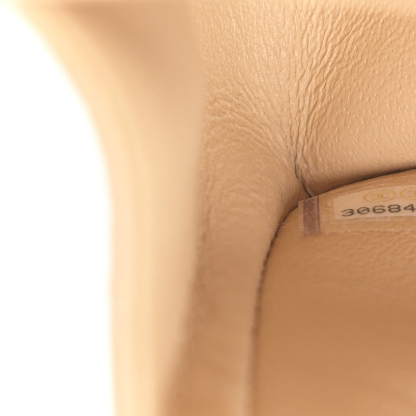 Caviar Quilted Small Double Flap Beige