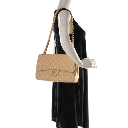 Chanel Lambskin Quilted Jumbo Double Flap Beige 2 of 7