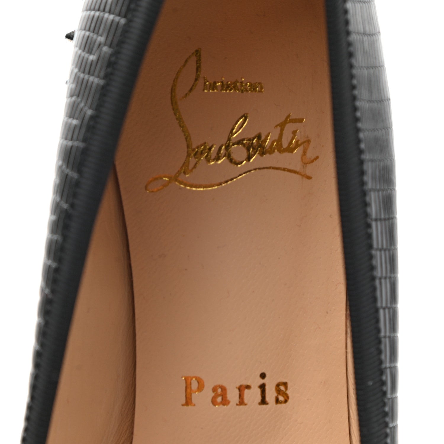 Christian Louboutin Nappa Spiked Hall Flats 37 Black 7 of 9