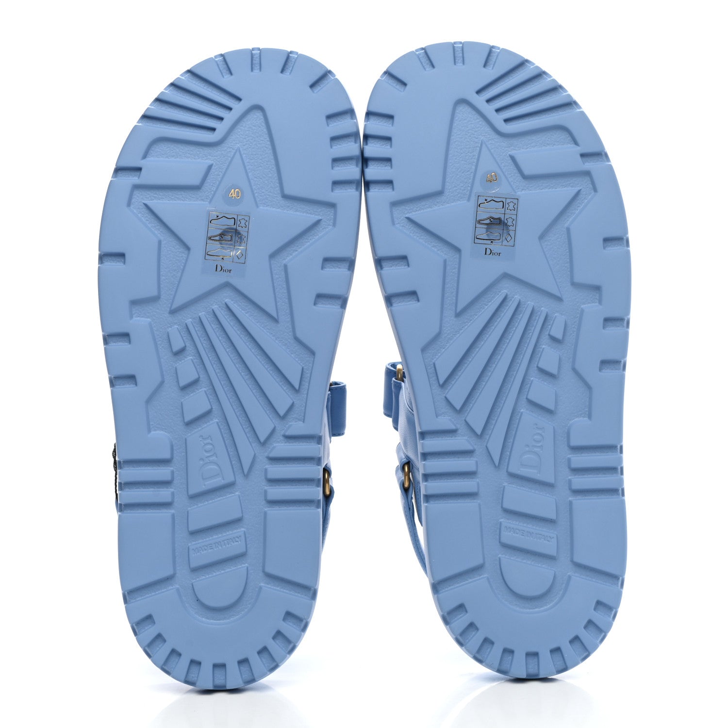 Christian Dior Lambskin Dioract 10mm Sandals 40 Cornflower 5 of 10