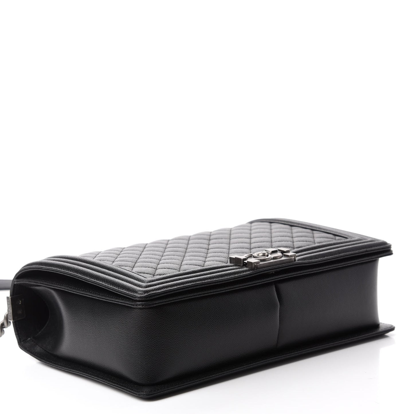 Caviar Quilted Large Boy Flap Black