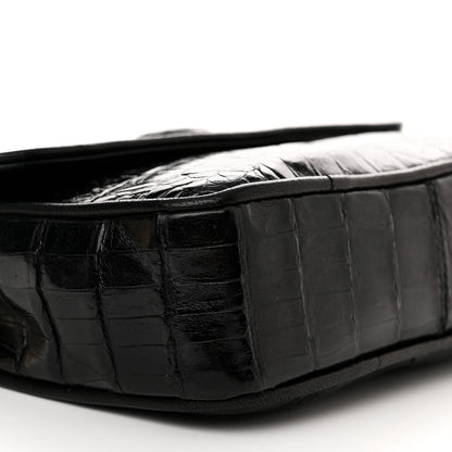 Chanel Shiny Crocodile Flap Black 10 of 15