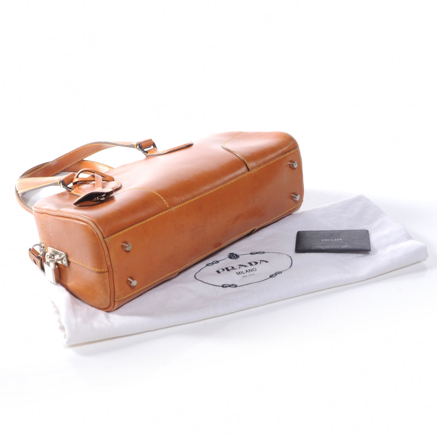 Vitello England Bowling Bag Naturale