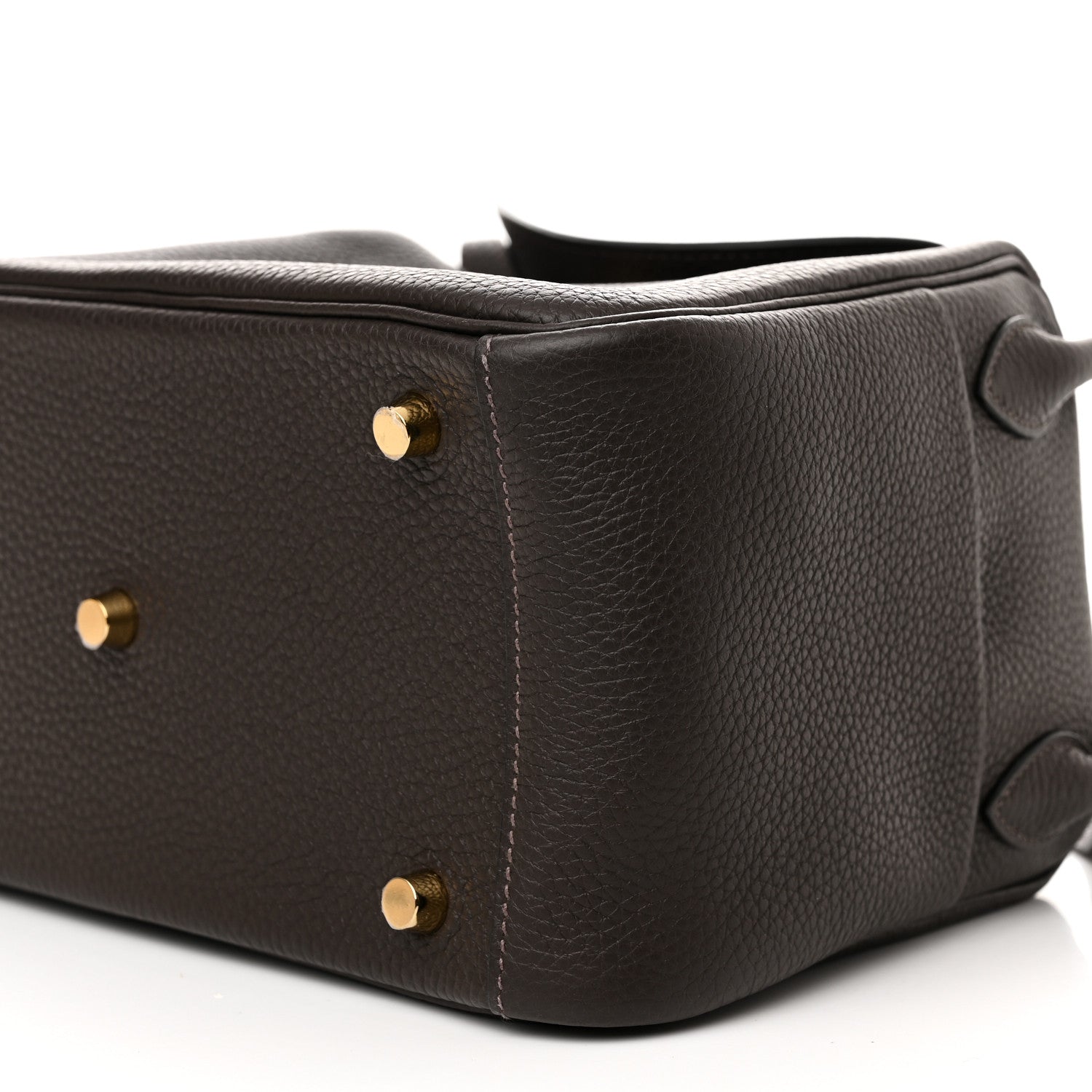 Hermes Taurillon Clemence Lindy 26 Chocolate 10 of 11