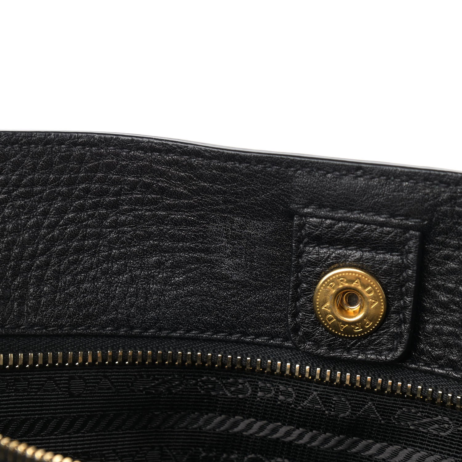 Prada Vitello Daino Tote Black 12 of 13