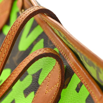 Louis Vuitton Monogram Graffiti Neverfull GM Green 10 of 12