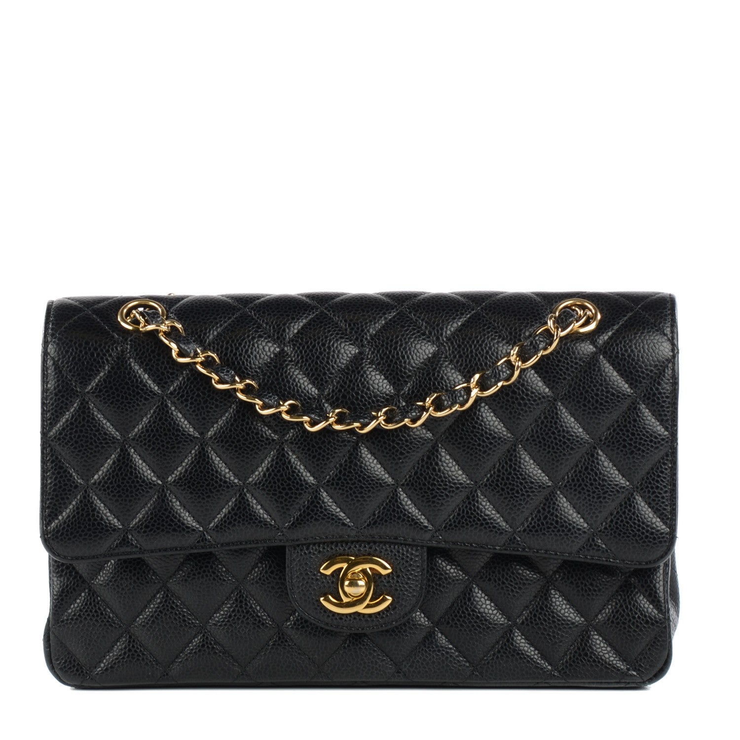 Chanel Caviar Quilted Medium Double Flap Black 1 of 8