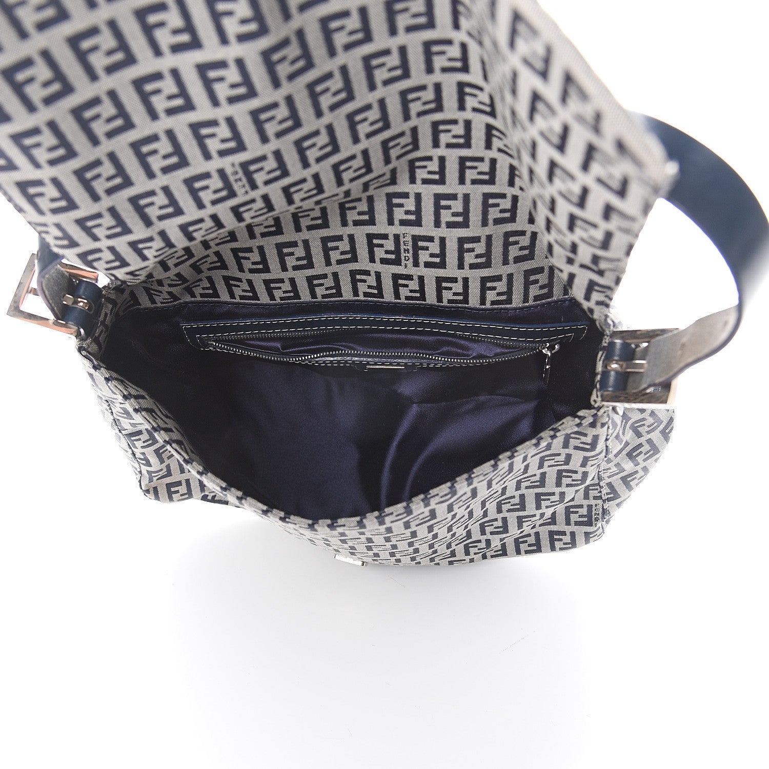 Fendi Zucchino Mama Baguette Navy 4 of 8