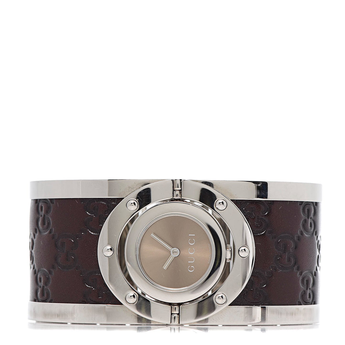 Stainless Steel Calfskin 33mm Twirl Quartz Watch Brown