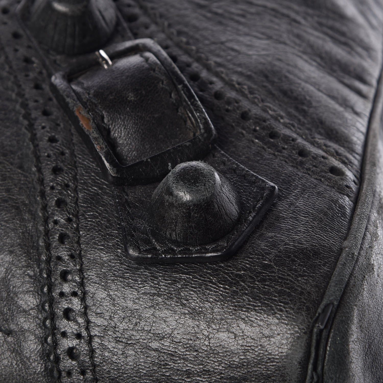 Balenciaga Agneau Giant Brogues Hardware Mid Day Black 18 of 18