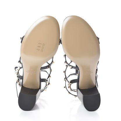 Valentino Garavani Calfskin Rockstud 60mm City Sandals 41 Black 7 of 7