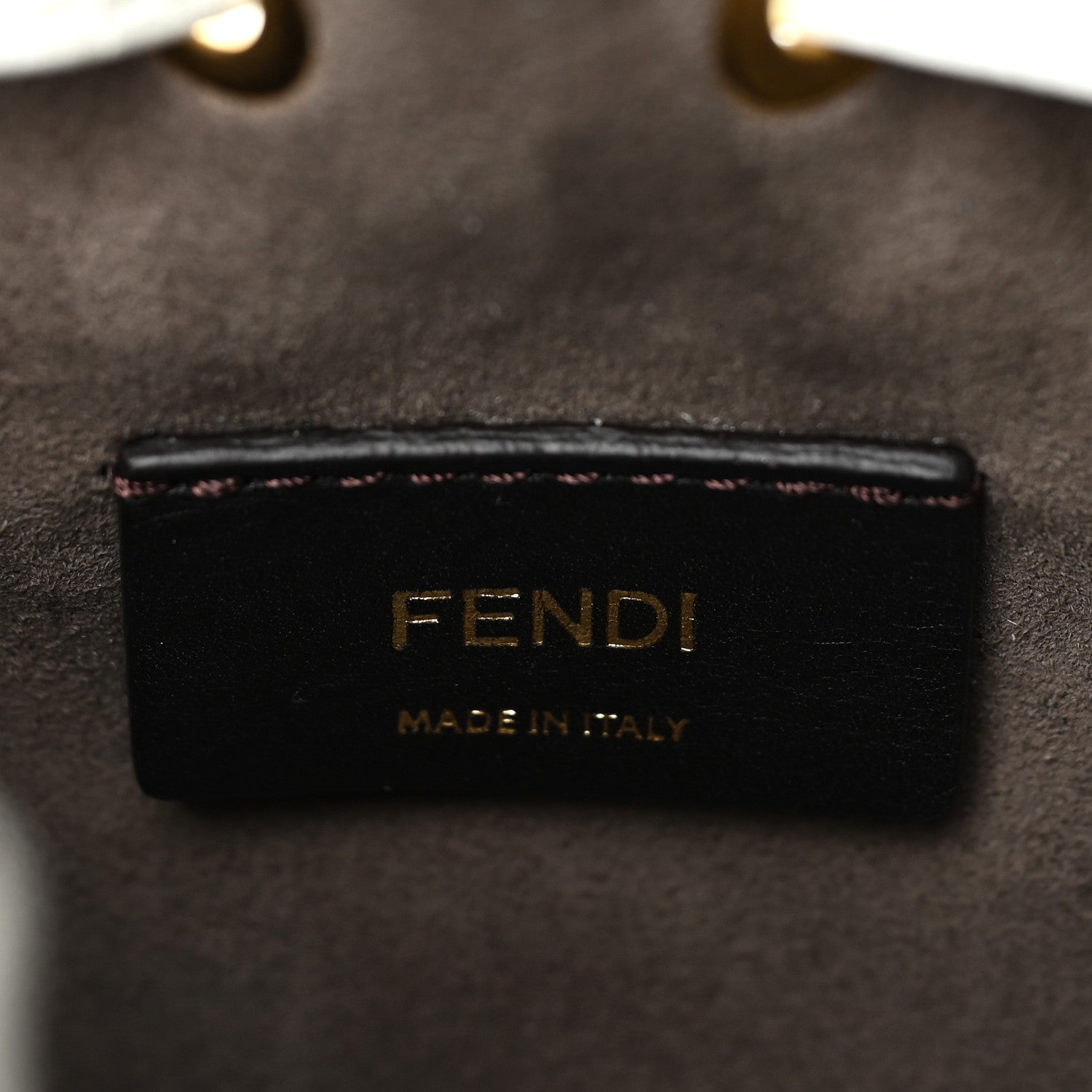 Fendi X FILA Calfskin F is Fendi Mania Fringe Mini Mon Tresor Bucket Bag White 6 of 12