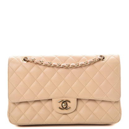 Chanel Caviar Quilted Medium Double Flap Beige Clair 1 of 8