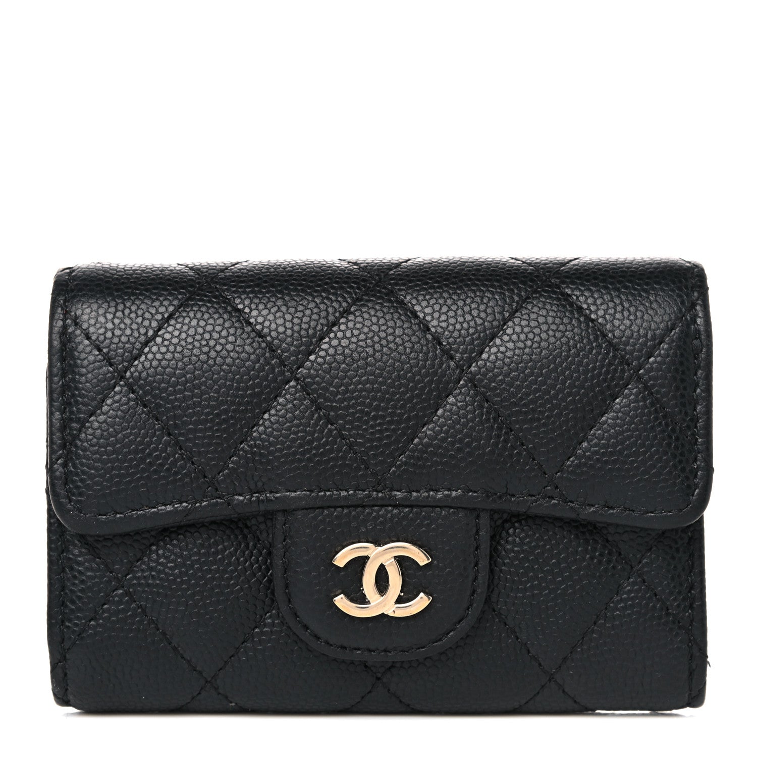 Chanel Caviar Quilted Classic 4 Key Holder Wallet Black 1 of 14