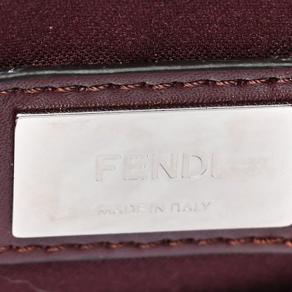 Fendi Vitello Liberty Lucido Metal Monster Eyes Medium Roll Tote Grey 6 of 16