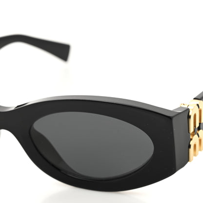 Miu Miu Acetate Oval Glimpse Sunglasses SMU11W Black 7 of 8
