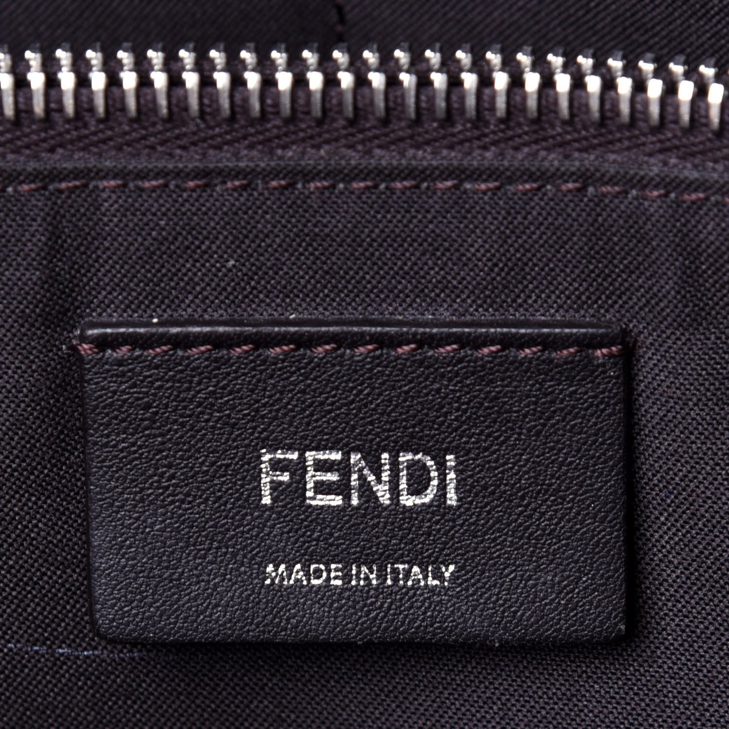 Fendi Vitello Dolce Bi-Color FF 1974 Embossed Medium By The Way Boston Bag Black Maya 7 of 11