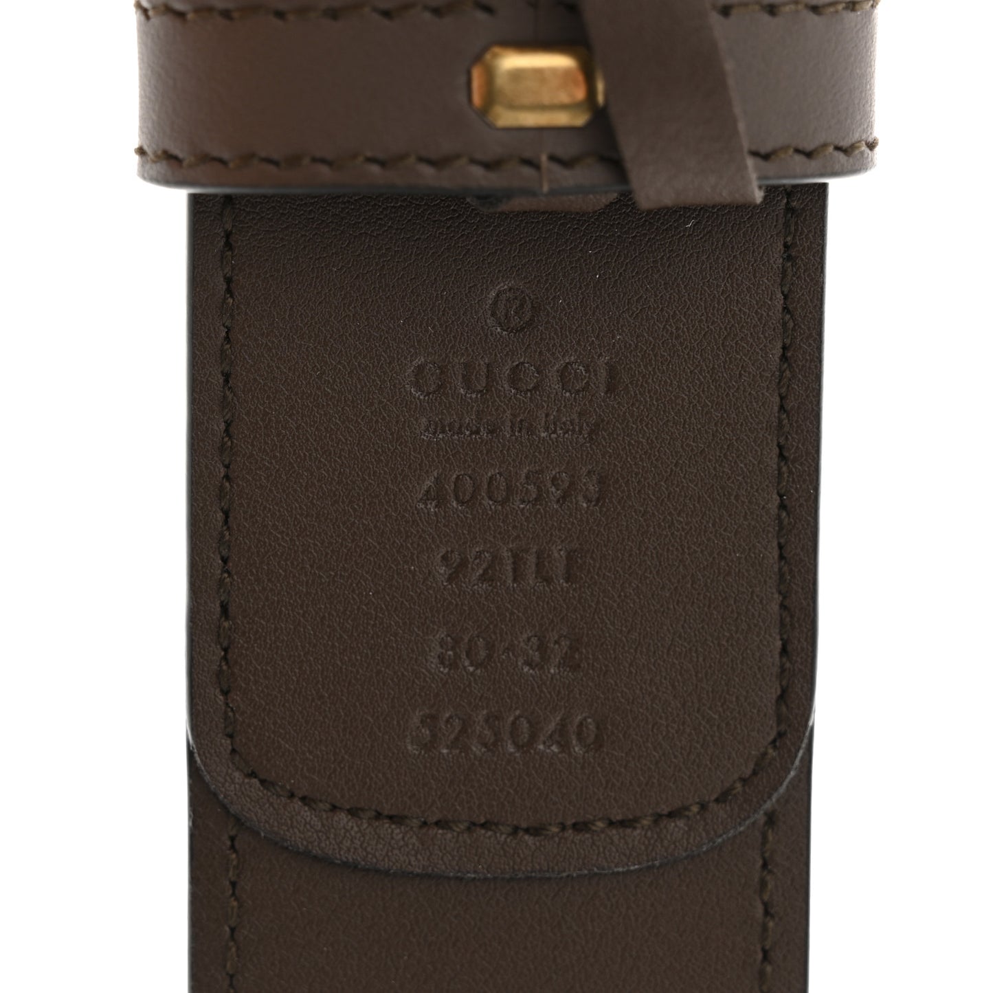 GG Supreme Monogram Matte Plutone Calfskin Double G 40mm Belt 80 32 Beige Ebony New Acero