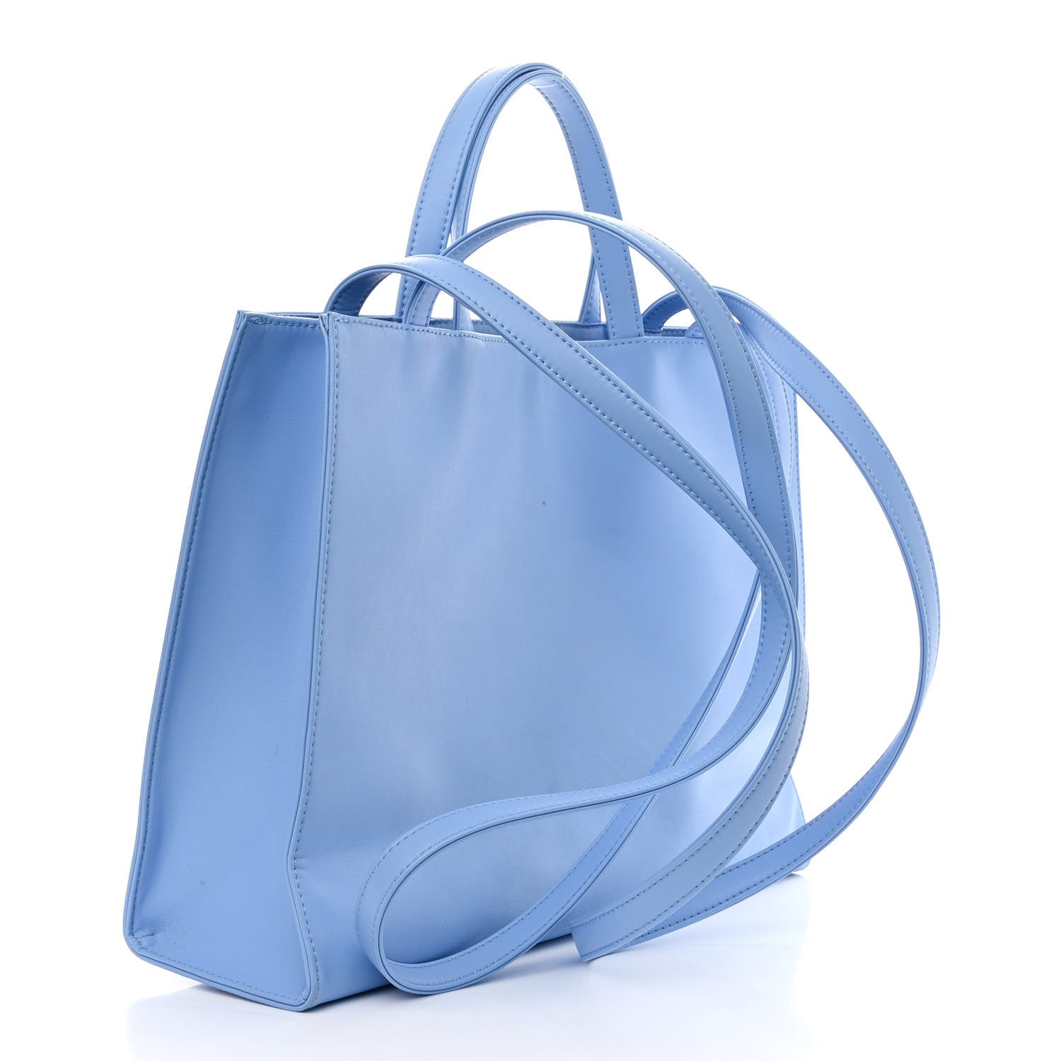 Telfar Vegan Leather Medium Shopping Bag Cerulean 3 of 12