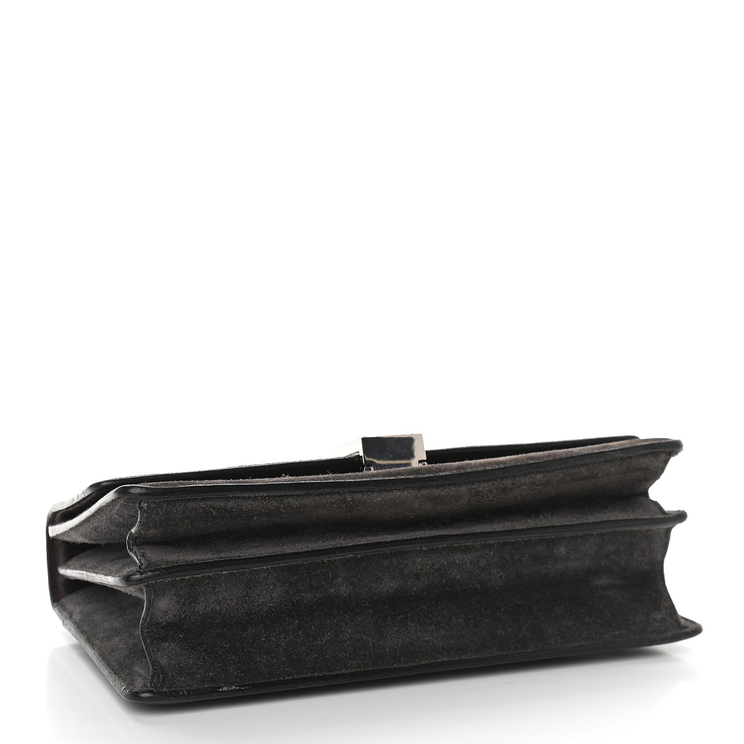 Celine Suede Small Case Chain Flap Grey 4 of 12