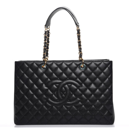 Chanel Caviar Quilted XL Grand Shopping Tote GST Black 1 of 8